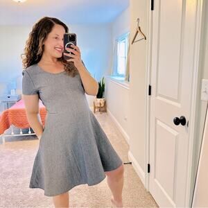 Theory | Dresses | Theory Navy Blue Fit Flare Professional Mini Dress 6 |  Poshmark